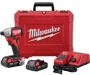 Milwaukee 2850-22CT Impact Driver Kit; 18 V Battery; 1/4 in Drive; Black/Red