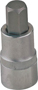 Vulcan 3506005220 Hex Bit Socket, Chrome, 1-7/8 in OAL