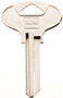 HY-KO 11010KW5 Key Blank, Brass, Nickel, For: Kwikset Cabinet, House Locks