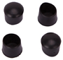 ProSource FE-50601-PS Furniture Leg Tip, Round, Plastic, Black, 1/2 in Dia,