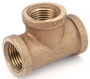 Anderson Metals 738101-02 Pipe Tee, 1/8 in, FIPT, Brass, 200 psi Pressure