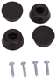ProSource FE-50660-PS Furniture Leg Tip; Round; Rubber; Black