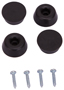 ProSource FE-50660-PS Furniture Leg Tip, Round, Rubber, Black, 7/8 in Dia,