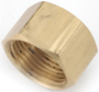 Anderson Metals 730081-10 Tube Cap, 5/8 in, Compression, Brass