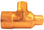 EPC 111R Series 32838 Reducing Pipe Tee, 1 x 3/4 x 3/4 in, Sweat, Copper