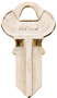 HY-KO 11010CG1 Key Blank, Brass, Nickel, For: Chicago Cabinet, House Locks