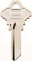 HY-KO 21250SC1 Key Blank, Brass, Nickel, For Schlage Vehicle Locks