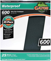 Gator 3280 Sanding Sheet, 11 in L, 9 in W, 600 Grit, Silicone Carbide
