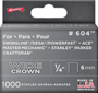 Arrow Fastener 60430  Staples, 600 Series, Wide Crown, 1/4 Inch