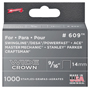 Arrow Fastener 60930  Staples, 600 Series, Wide Crown, 9/16 Inch