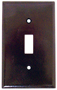 Arrow Hart 2134B-BOX Standard-Size Wallplate, 1-Gang, Thermoset, Brown