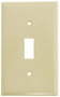Eaton Wiring Devices 2134V Standard-Size Wallplate, 1-Gang, Thermoset, Ivory