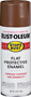 RUST-OLEUM STOPS RUST 214085 Protective Enamel Spray Paint, Flat, Brown, 12