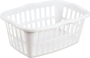 Sterilite 12458012 Laundry Basket, 1.5 bu Capacity, Plastic, White,