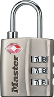 Master Lock 4680DNKL Combination Luggage Lock, 1-3/16 in W Body, 3/4 in H