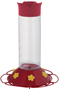 Perky-Pet 209B Hummingbird Feeder, 30 oz Food, 6-Port/Perch, Glass/Plastic,