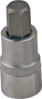 Vulcan 3506007321 Hex Bit Socket, Chrome, 1-7/8 in OAL