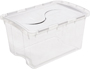 Sterilite 19148006 Storage Box; Plastic; Clear/White; 22-3/8 in L; 15-7/8 in