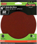 Gator 3012 Sanding Disc; 6 in Dia; 60 Grit; Coarse; Aluminum Oxide Abrasive;
