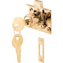 Defender Security U 10666 Drawer and Cabinet Lock, Keyed Lock, Steel, Brass