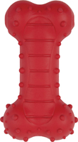 DOGZILLA 52038 Squeaky Dog Toy; L; Treat Bone Toy; Rubber; Red