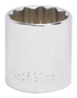 Vulcan MT6534185 Drive Socket, 32 mm Socket, 1/2 in Drive, 12-Point, Chrome