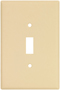 Eaton Wiring Devices 2144V-BOX Oversized Wallplate, 1-Gang, Thermoset, Ivory