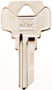 HY-KO 11010DE1 Key Blank, Brass, Nickel, For: Dexter Cabinet, House Locks
