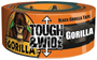 Gorilla 6003001 Duct Tape, 25 yd L, 3 in W, Cotton/Polymer Backing, Black