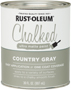 RUST-OLEUM Chalked 285141 Chalked Paint, Ultra Matte, Country Gray, 30 oz,