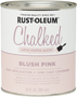 RUST-OLEUM Chalked 285142 Chalked Paint, Ultra Matte, Blush Pink, 30 oz,