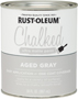 RUST-OLEUM Chalked 285143 Chalked Paint, Ultra Matte, Aged Gray, 30 oz,