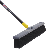 Quickie 00523 Push Broom; 18 in Sweep Face; Polypropylene Bristle; Steel