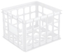 Sterilite 16928006 Stackable Storage Crate; Plastic; White