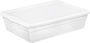 Sterilite 16558010 Storage Box; 28 qt Capacity; Plastic; Clear/White