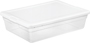 Sterilite 16558010 Storage Box, 28 qt Capacity, Plastic, Clear/White