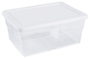 Sterilite 16448012 Storage Box; 16 qt Capacity; Plastic; White