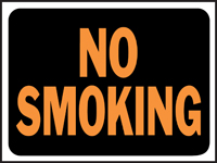 HY-KO Hy-Glo Series 3013 Identification Sign, Rectangular, NO SMOKING,