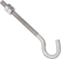 National Hardware 2163BC Series N221-713 Hook Bolt, 5/16 in Thread, 5 in L,