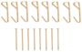 ProSource PH-122312-PS Picture Hanger, 10 lb, Steel, Polished Brass, Brass,