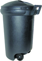 United Solutions TB0042 Round Wheeled Trash Can, 32 gal 31.4 in L x 23-1/2