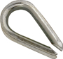 Campbell T7670609 Wire Rope Thimble, 1/8 in Dia Cable, Malleable Iron,