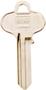 HY-KO 11010SE1 Key Blank, Brass, Nickel, For: Segal Cabinet, House Locks and