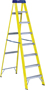 Louisville FS2008 Step Ladder; 147 in Max Reach H; 7-Step; 250 lb; Type I