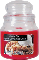 CANDLE-LITE 3827021 Jar Candle, 3 oz Capacity, Apple Cinnamon Crisp, Crimson