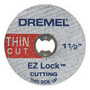 DREMEL EZ Lock EZ456B Cut-Off Wheel; 1-1/2 in Dia; 1/8 in Thick; 1/8 in