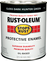 RUST-OLEUM STOPS RUST 7733502 Protective Enamel, Gloss, Dark Hunter Green, 1