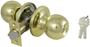ProSource T3700V-PS Entry Knob Set; Solid Brass; Polished Brass