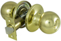 ProSource T3710V-PS Privacy Door Knob Lockset; Solid Steel; Polished Brass