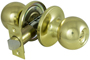 ProSource T3710V-PS Privacy Door Knob Lockset, Steel, Polished Brass